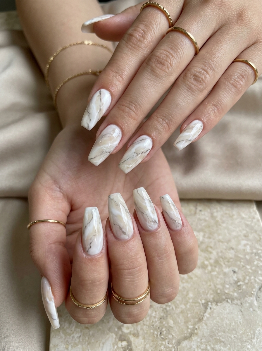 Marble Ballerina Nägel